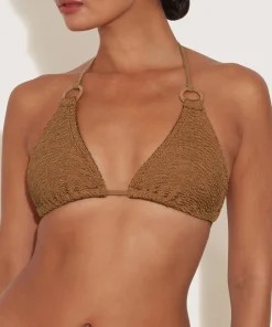 Hunza G Triangle|Bikini Sets-Eva Bikini - Metallic Cocoa
