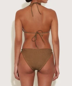 Hunza G Triangle|Bikini Sets-Eva Bikini - Metallic Cocoa