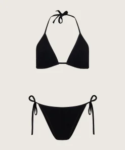 Hunza G Triangle|Bikini Sets-Gina Bikini - Black