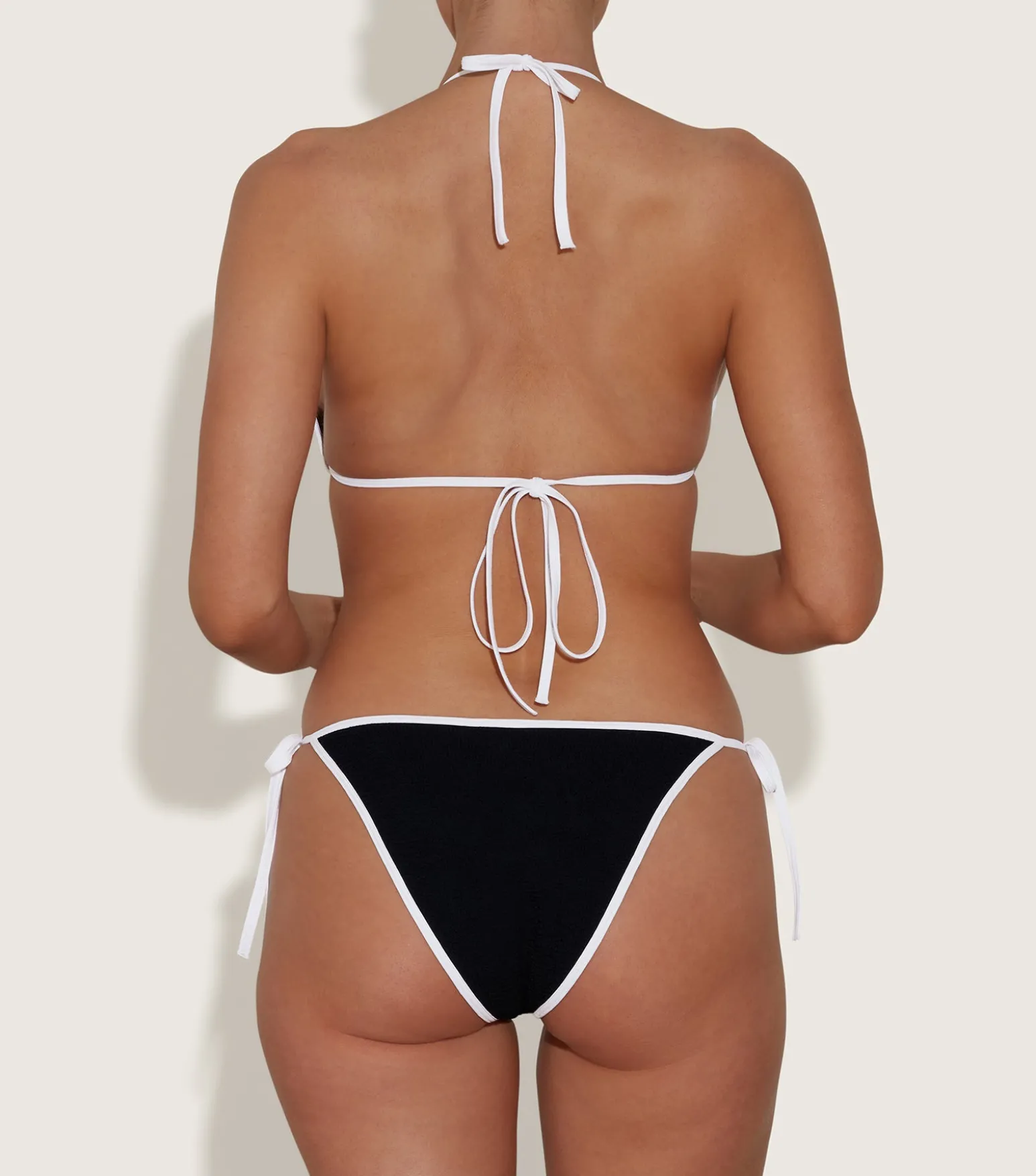 Hunza G Triangle|Bikini Sets-Gina Bikini - Black/White