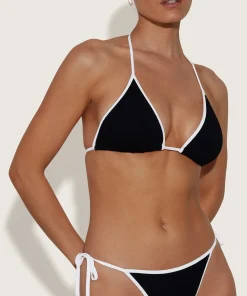 Hunza G Triangle|Bikini Sets-Gina Bikini - Black/White