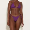 Hunza G Triangle|Bikini Sets-Gina Bikini - Metallic Purple Magic