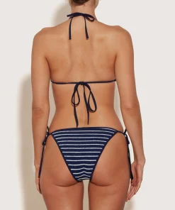 Hunza G Triangle|Bikini Sets-Gina Bikini - Navy/White Stripe
