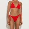Hunza G Triangle|Bikini Sets-Gina Bikini - Red