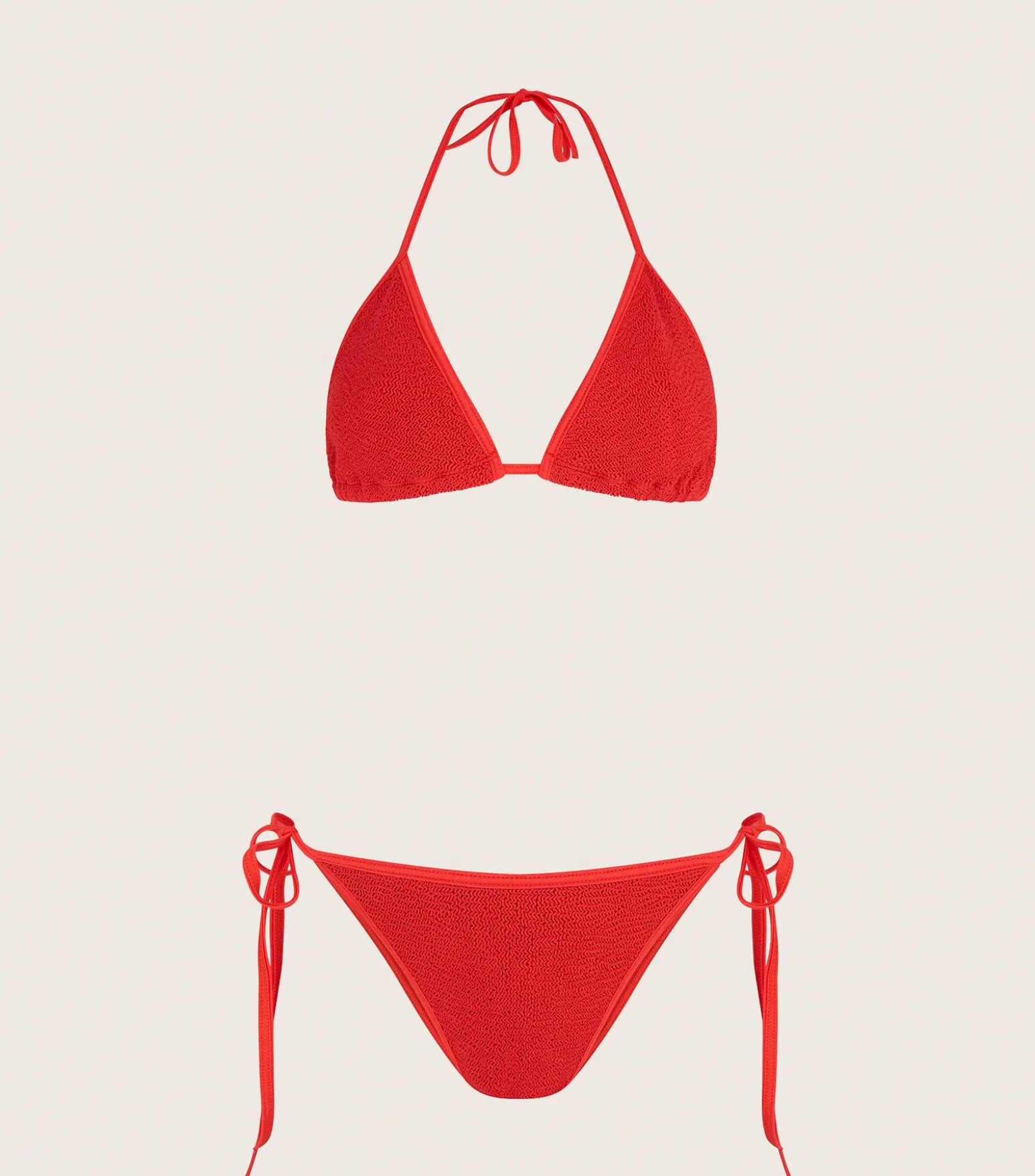 Hunza G Triangle|Bikini Sets-Gina Bikini - Red