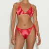 Hunza G Triangle|Bikini Sets-Gina Bikini - Red/White Stripe
