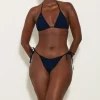 Hunza G Triangle|Bikini Sets-Gina Lurex Bikini - Navy/Silver