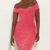 Hunza G Dresses-Grace Dress - Red/White Stripe