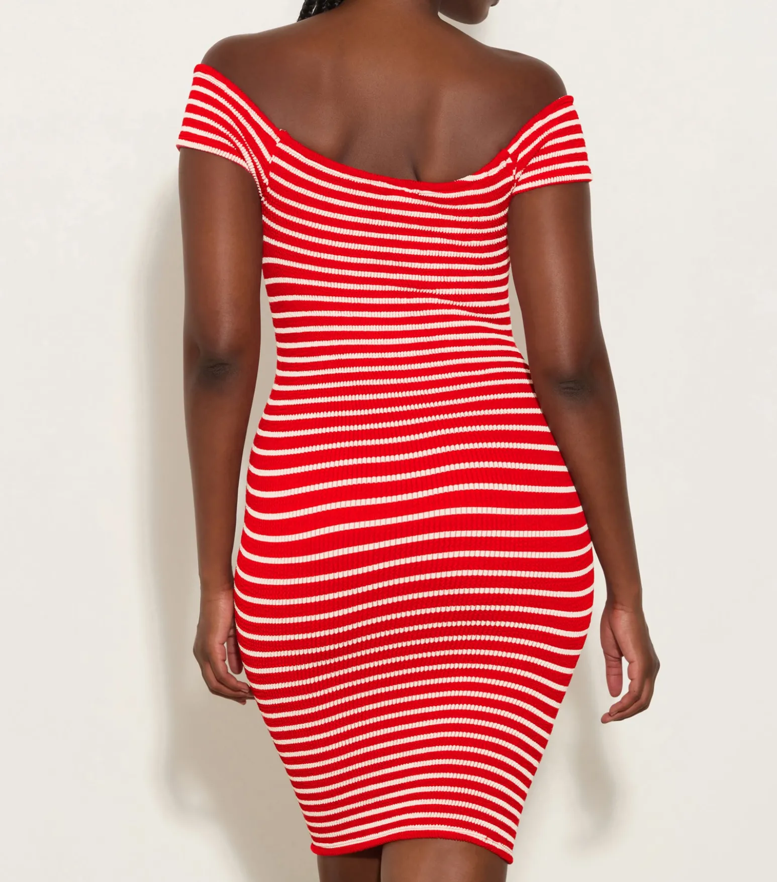 Hunza G Dresses-Grace Dress - Red/White Stripe