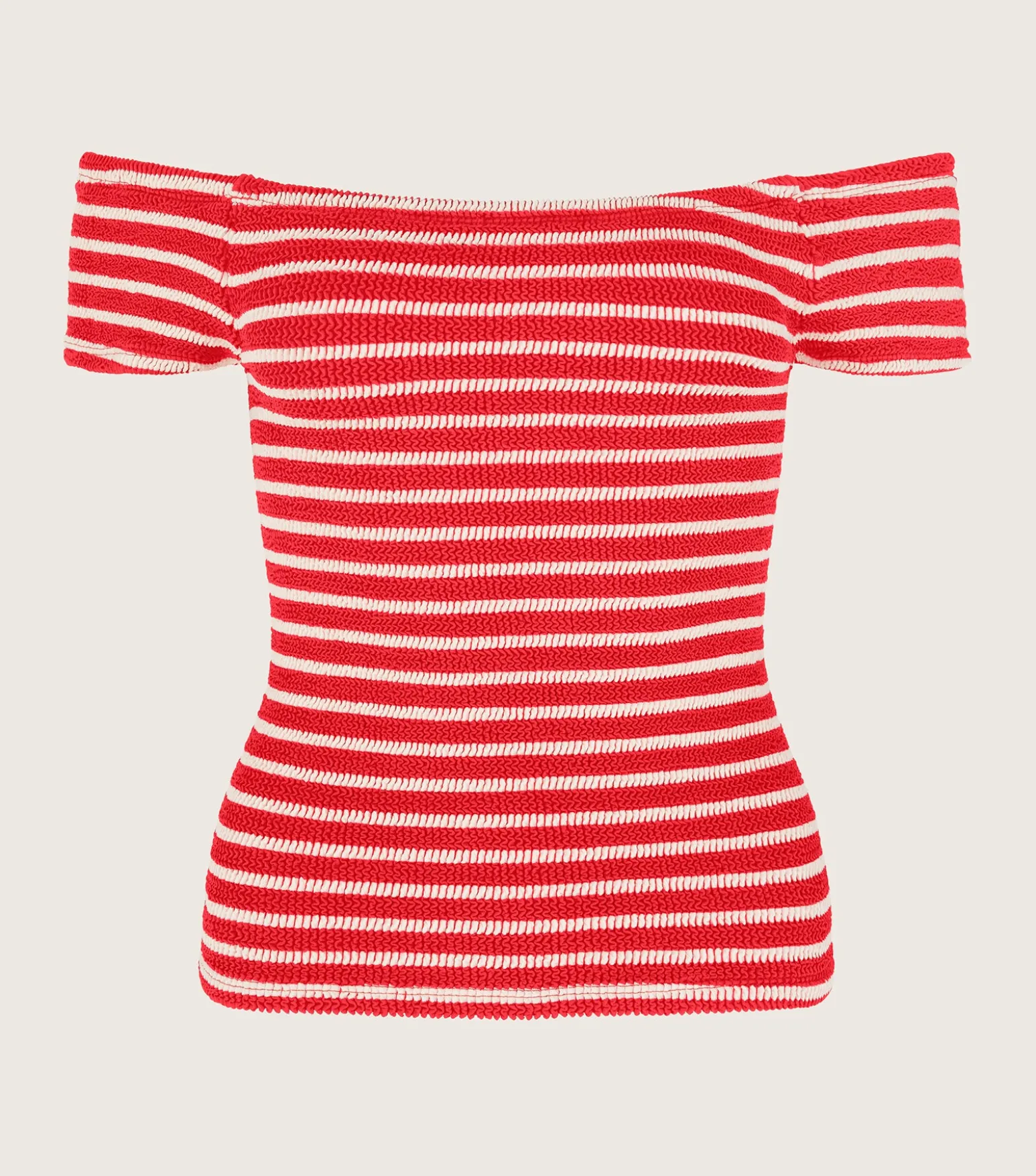 Hunza G Shirts And Tops-Grace Top - Red/White Stripe