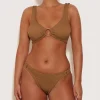 Hunza G Bikini Sets|Bralette-Hallie Bikini - Metallic Cocoa