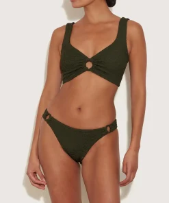 Hunza G Bikini Sets|Bralette-Hallie Bikini - Metallic Khaki