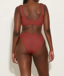 Hunza G Bikini Sets|Bralette-Hallie Bikini - Metallic Rosewood