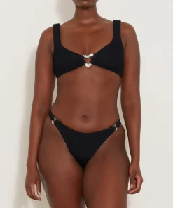 Hunza G Bikini Sets|Bralette-Heather Bikini - Black