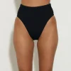 Hunza G Separates|High-Waisted-High Waist Bikini Bottom - Black