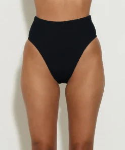 Hunza G Separates|High-Waisted-High Waist Bikini Bottom - Black