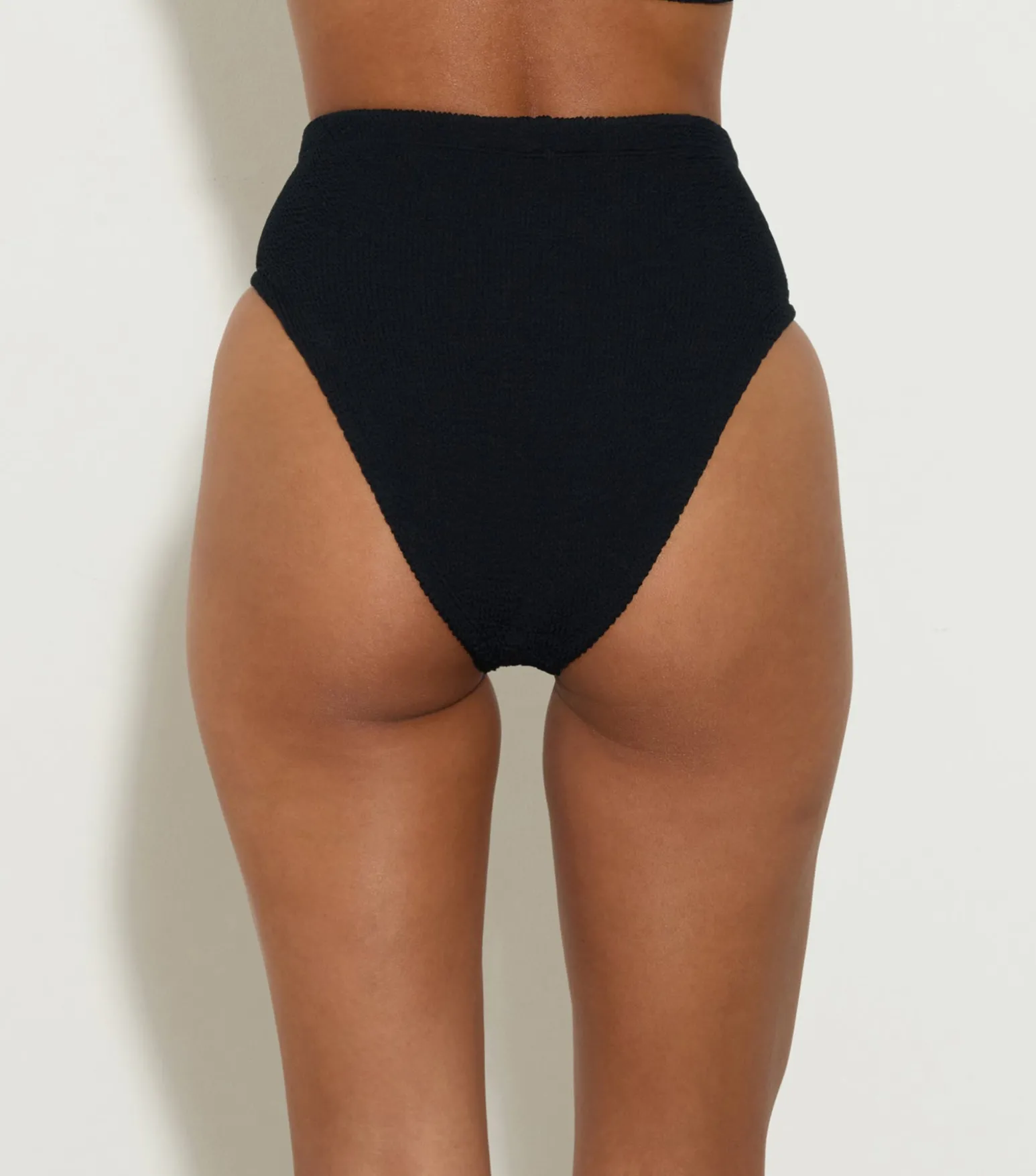 Hunza G Separates|High-Waisted-High Waist Bikini Bottom - Black