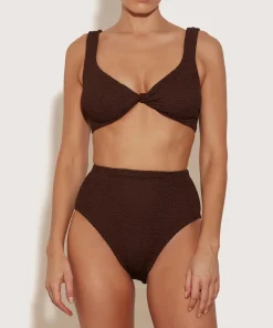 Hunza G Bikini Sets|Bralette-Jamie Bikini - Metallic Chocolate