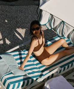 Hunza G Bikini Sets|Bralette-Jamie Bikini - Metallic Chocolate