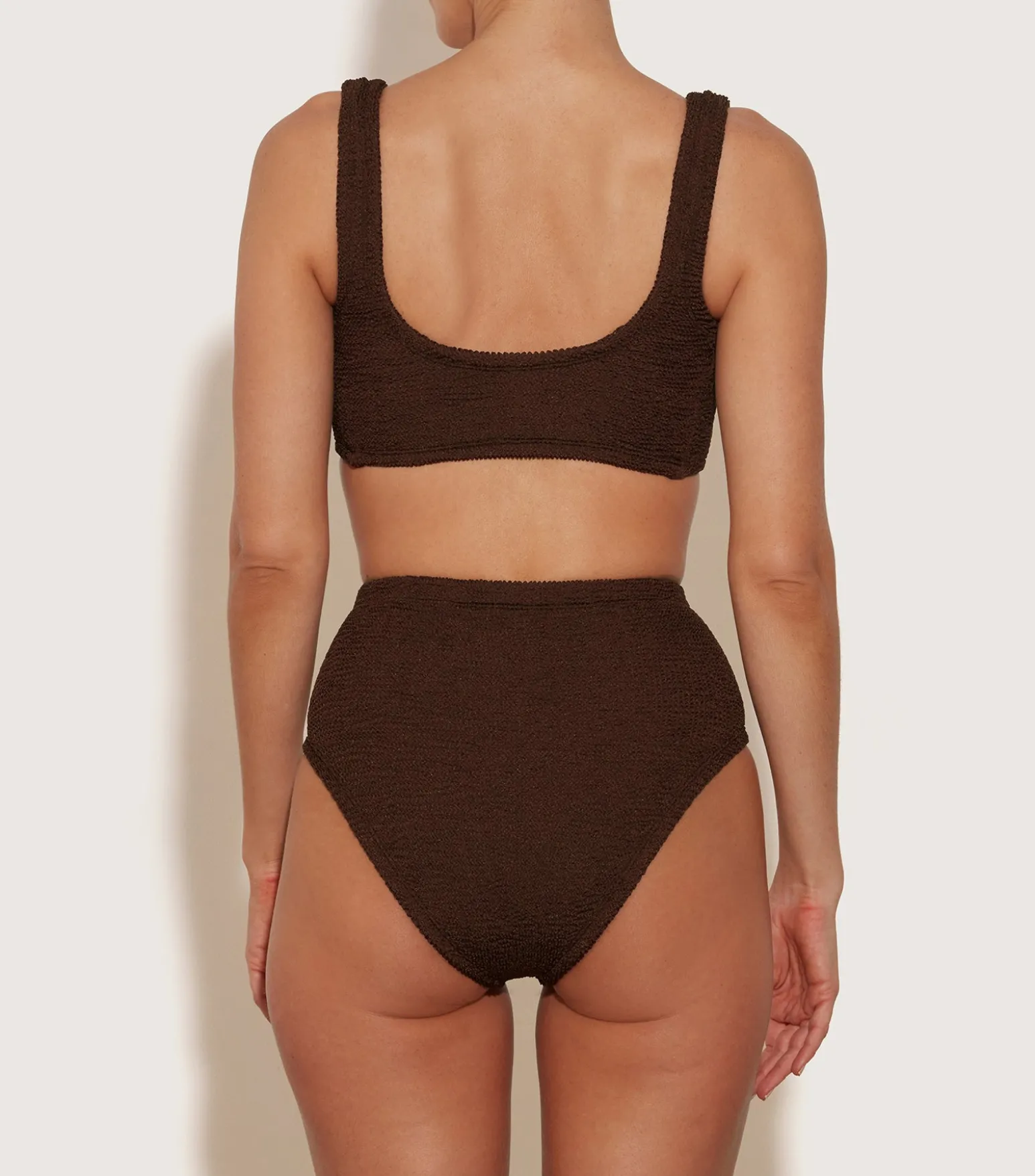 Hunza G Bikini Sets|Bralette-Jamie Bikini - Metallic Chocolate