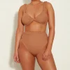 Hunza G Bikini Sets|Bralette-Jamie Bikini - Metallic Cocoa