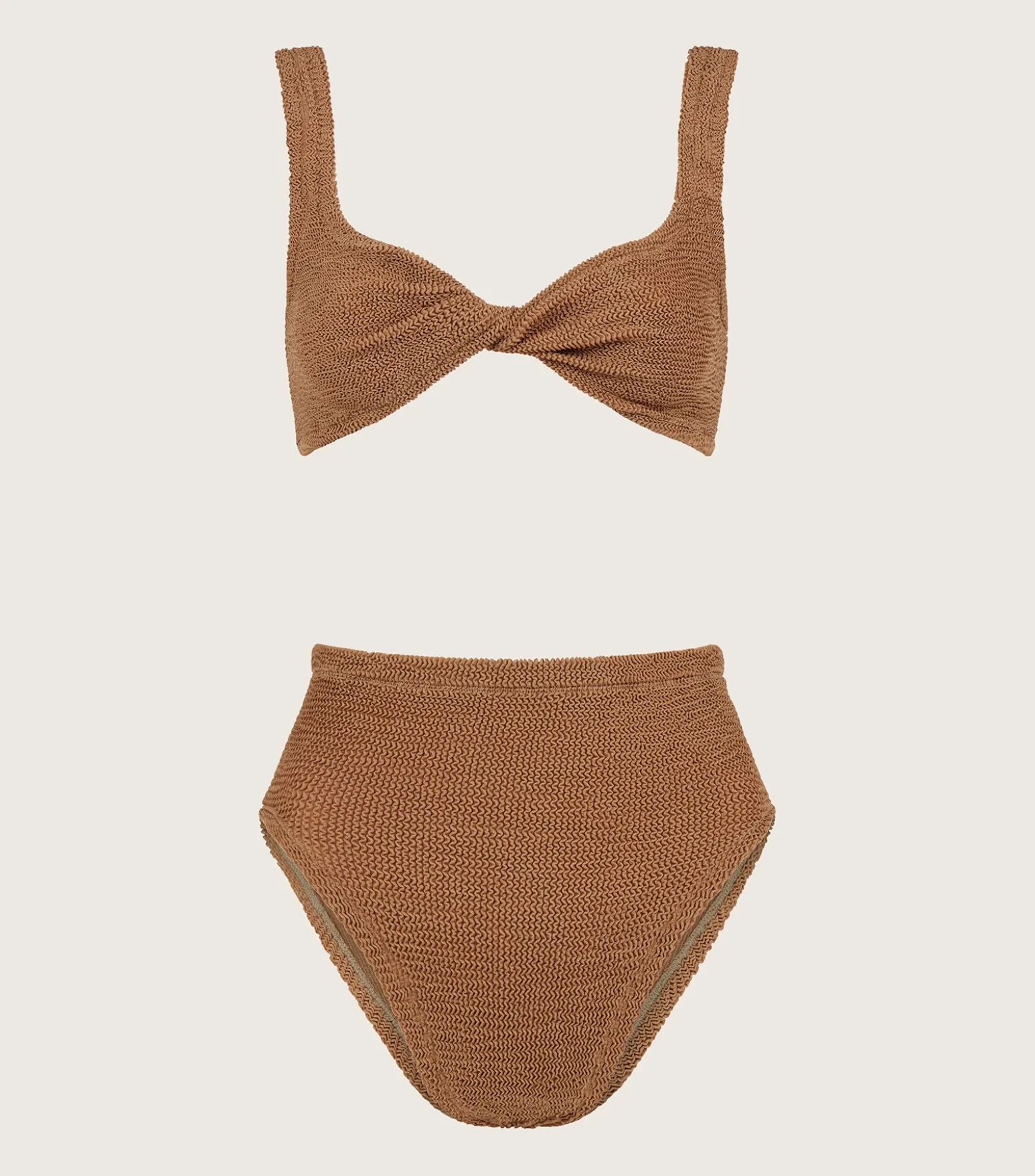 Hunza G Bikini Sets|Bralette-Jamie Bikini - Metallic Cocoa