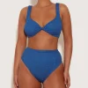 Hunza G Bikini Sets|Bralette-Jamie Bikini - Metallic Denim