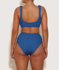 Hunza G Bikini Sets|Bralette-Jamie Bikini - Metallic Denim