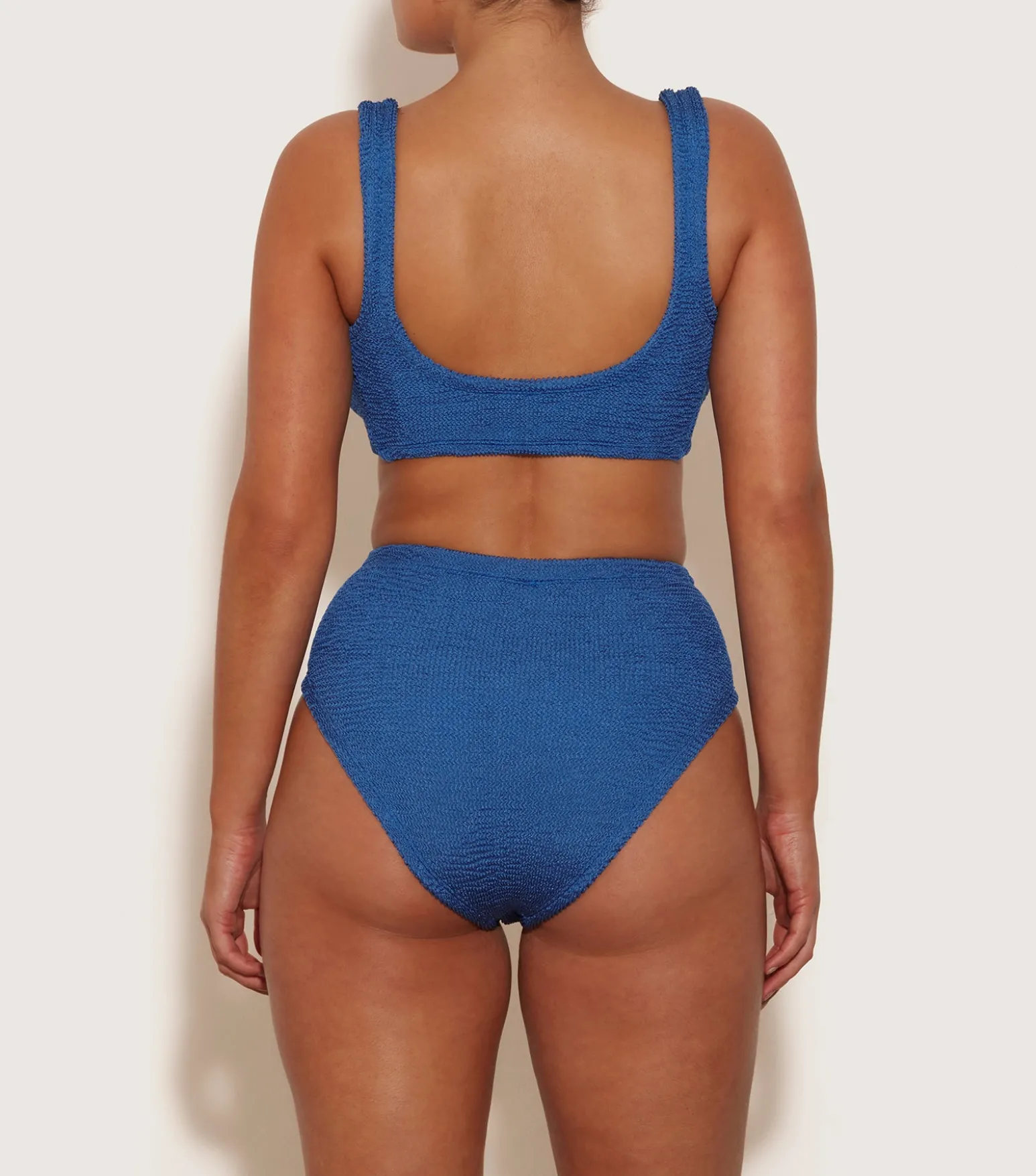 Hunza G Bikini Sets|Bralette-Jamie Bikini - Metallic Denim