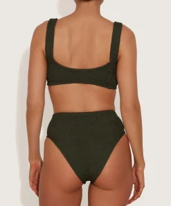 Hunza G Bikini Sets|Bralette-Jamie Bikini - Metallic Khaki