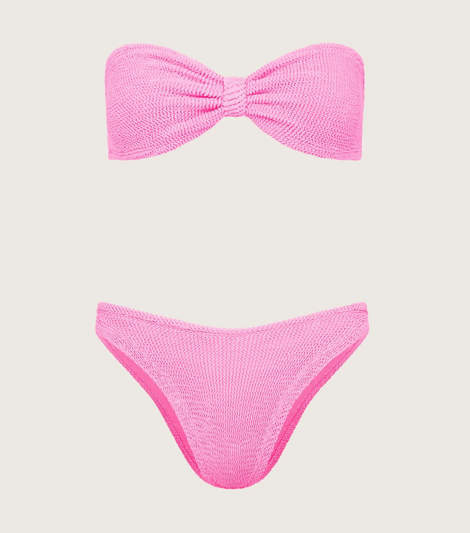 Hunza G Bikini Sets|Bandeau-Jean Bikini - Bubblegum