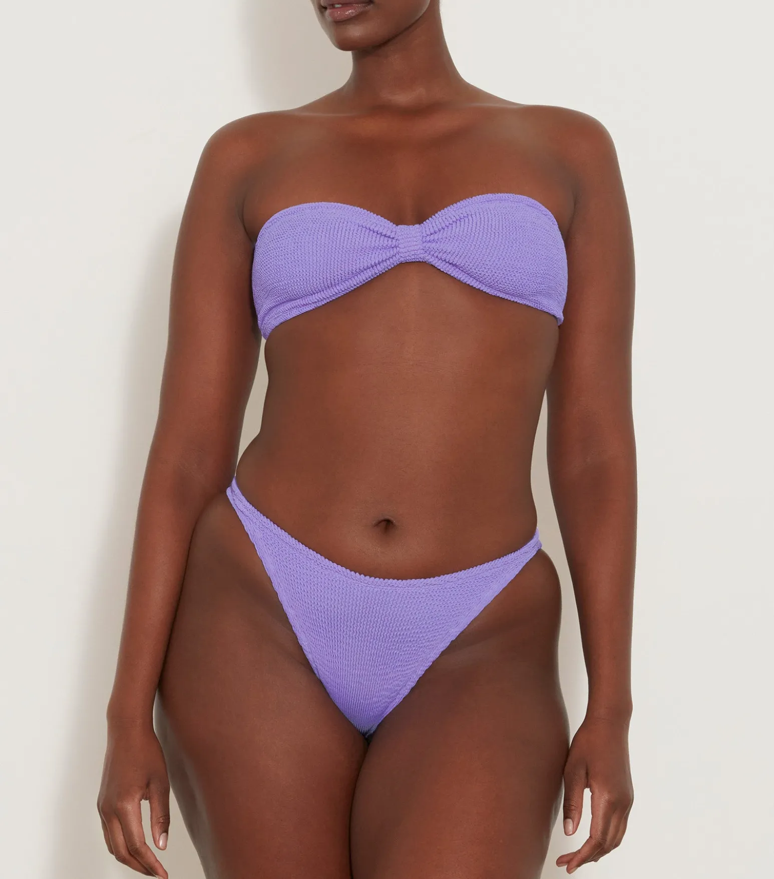 Hunza G Bikini Sets|Bandeau-Jean Bikini - Lilac