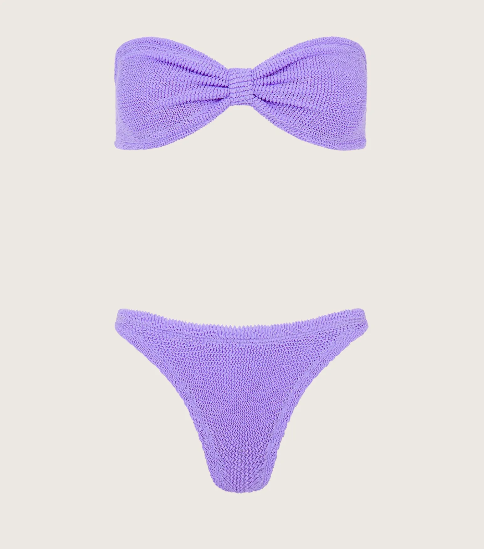 Hunza G Bikini Sets|Bandeau-Jean Bikini - Lilac