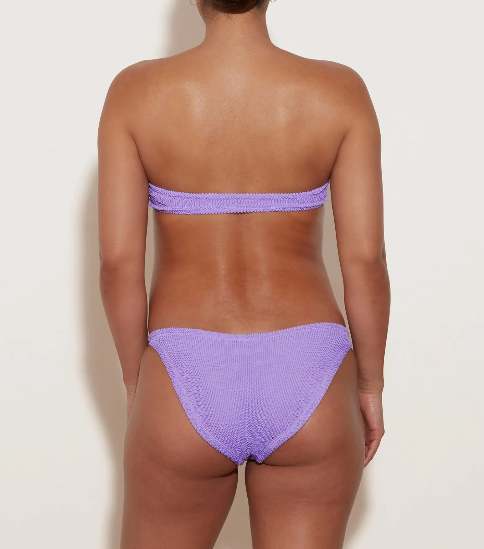 Hunza G Bikini Sets|Bandeau-Jean Bikini - Lilac