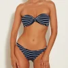 Hunza G Bikini Sets-Jean Bikini - Navy/White Stripe