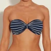 Hunza G Bikini Sets|Separates-Jean Bikini Top - Navy/White Stripe