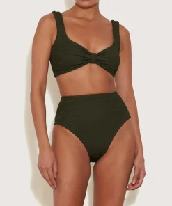 Hunza G Bikini Sets|Bralette-Judy Bikini - Metallic Khaki