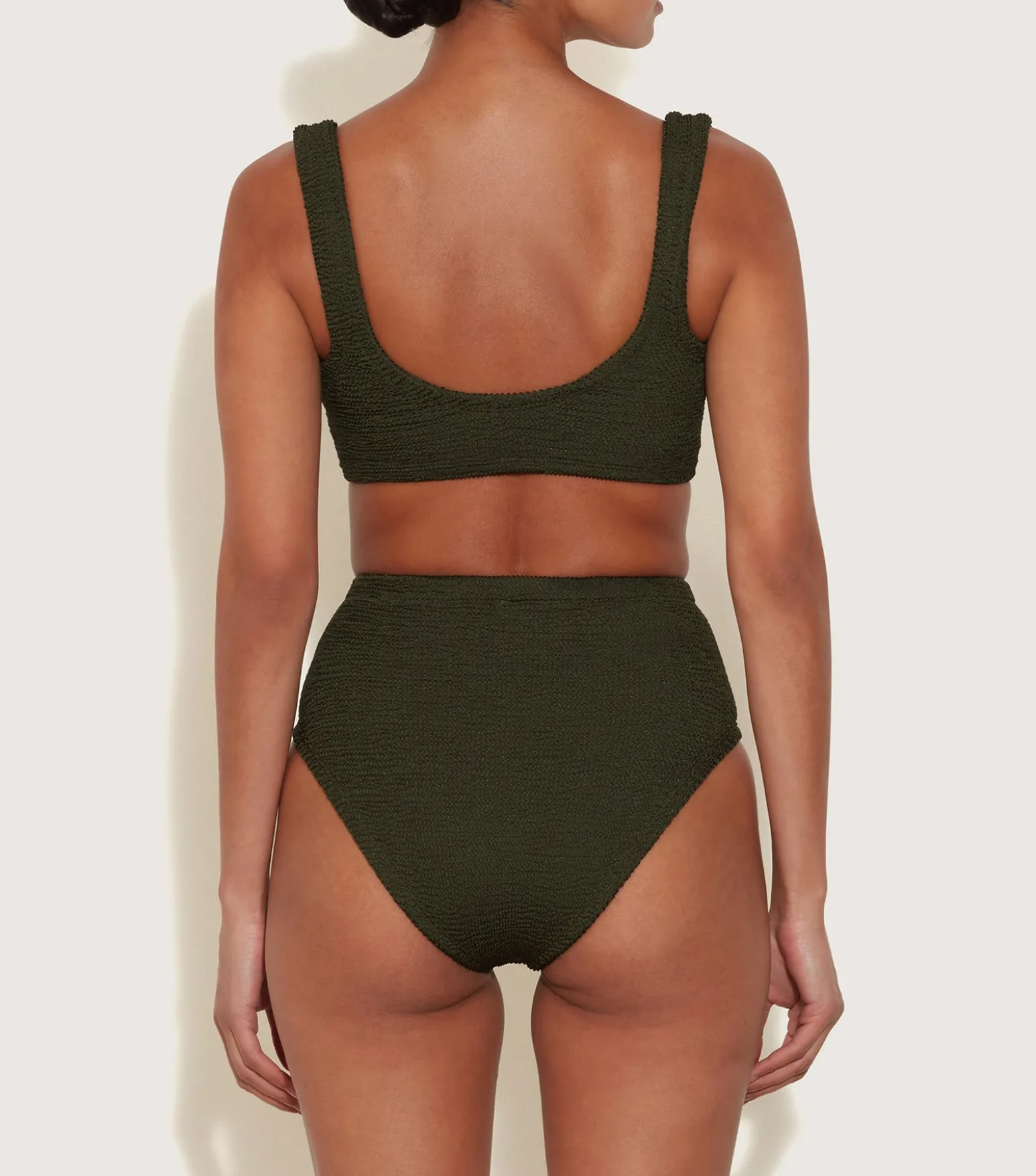 Hunza G Bikini Sets|Bralette-Judy Bikini - Metallic Khaki