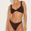 Hunza G Bikini Sets|Bralette-Juno Bikini - Metallic Chocolate
