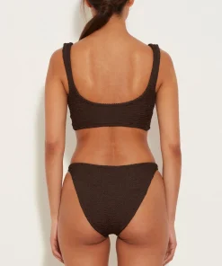 Hunza G Bikini Sets|Bralette-Juno Bikini - Metallic Chocolate