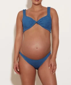 Hunza G Bikini Sets|Bralette-Juno Bikini - Metallic Denim