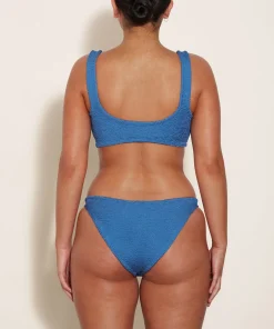 Hunza G Bikini Sets|Bralette-Juno Bikini - Metallic Denim