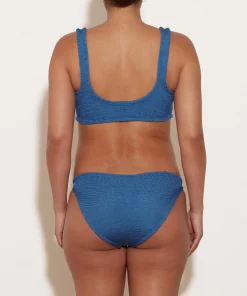 Hunza G Bikini Sets|Bralette-Juno Bikini - Metallic Denim