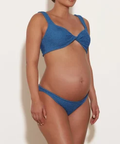 Hunza G Bikini Sets|Bralette-Juno Bikini - Metallic Denim