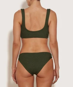 Hunza G Bikini Sets|Bralette-Juno Bikini - Metallic Khaki