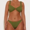 Hunza G Bikini Sets|Bralette-Juno Bikini - Metallic Moss