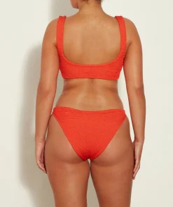 Hunza G Bikini Sets|Bralette-Juno Bikini - Metallic Tangerine