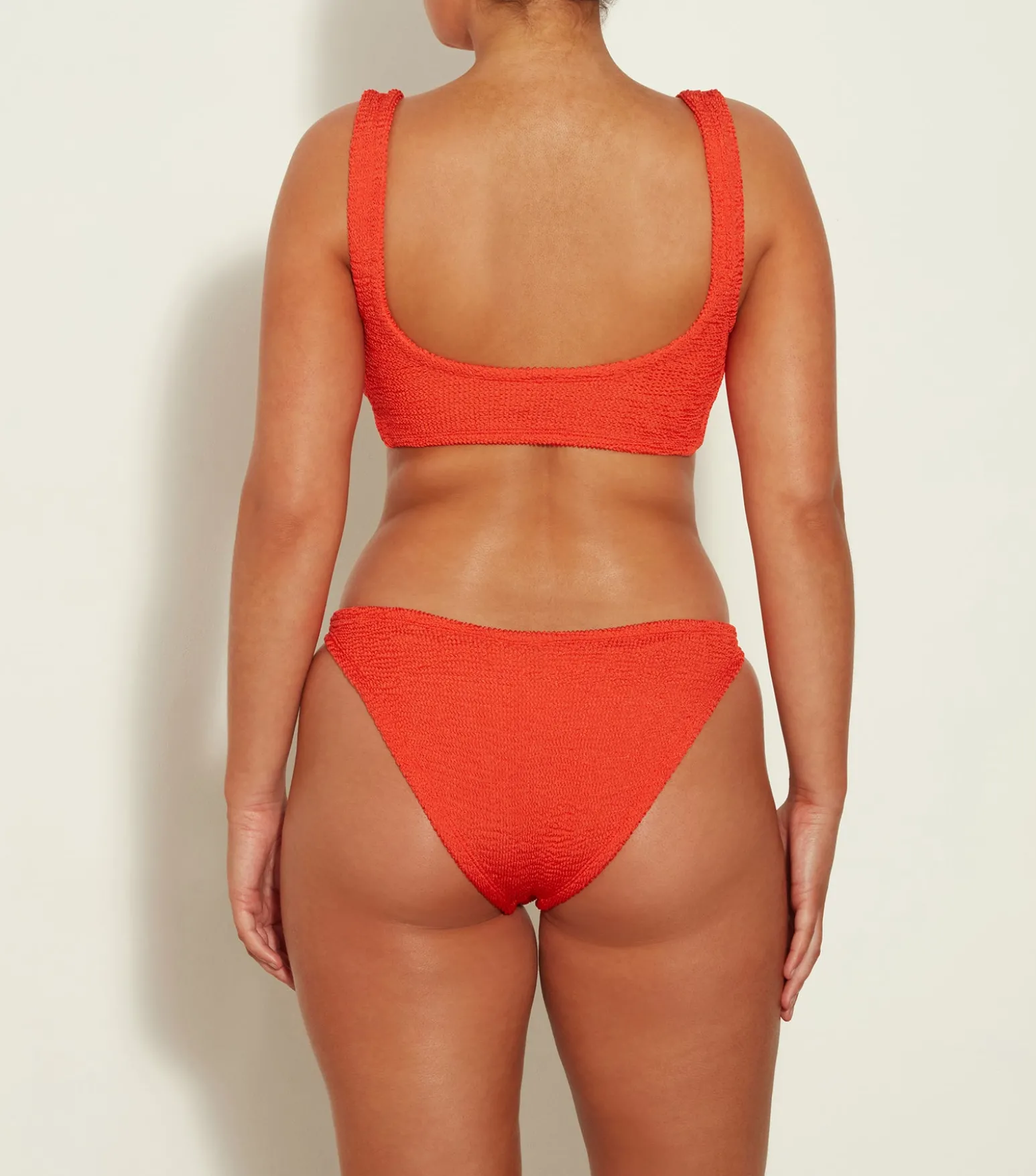 Hunza G Bikini Sets|Bralette-Juno Bikini - Metallic Tangerine