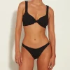 Hunza G Bikini Sets|Bralette-Juno Lurex Bikini - Black/Gold