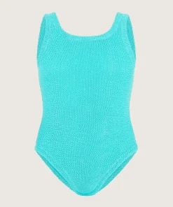 Hunza G Kids - 7-12 Yrs-Kids Classic Swim - Aqua